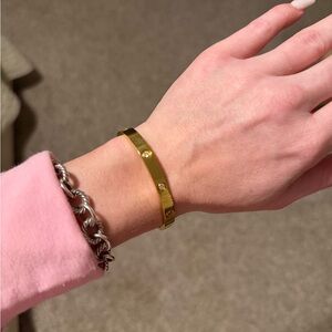 Stella & Dot Gold Bracelet with Crystal Details